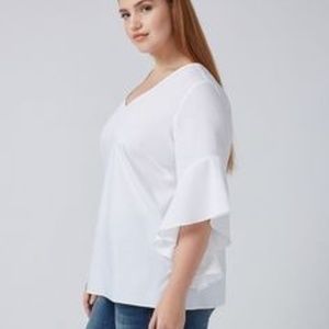 Ruffle-Sleeve Top